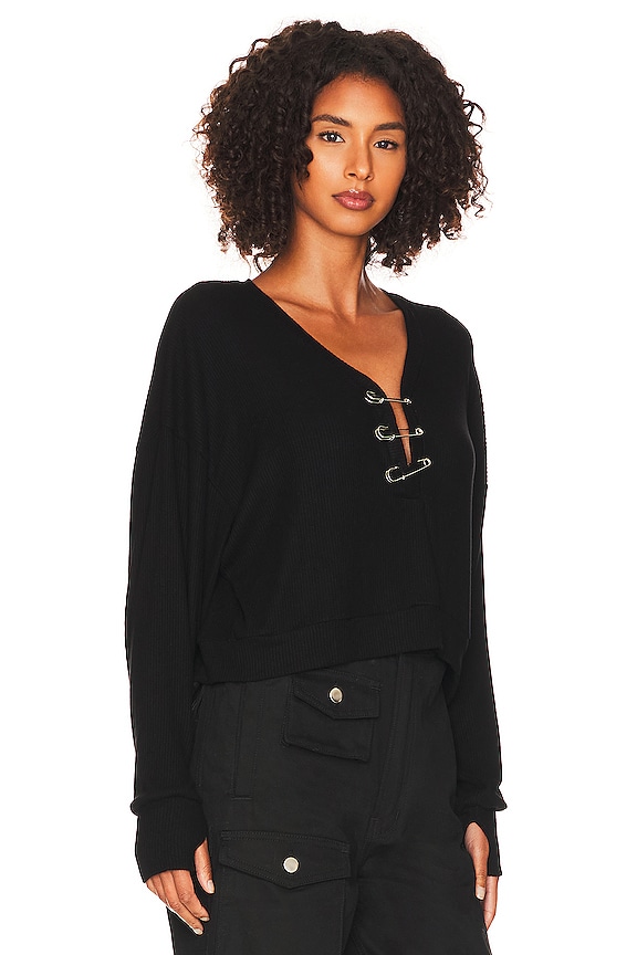 view 2 of 4 Alabama Safety Pin Top in Black