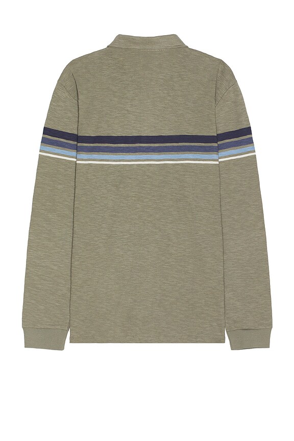 view 2 of 3 CAMISA in Green & Blue Stripe