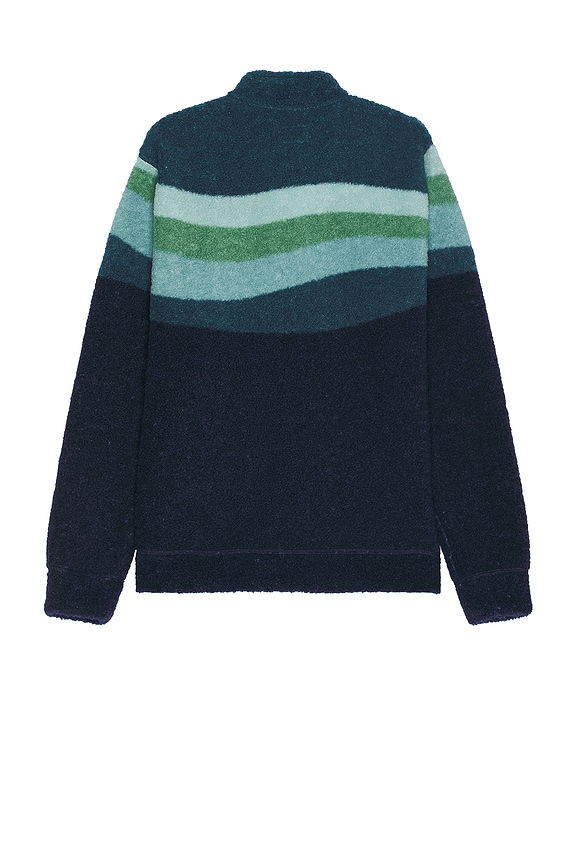 view 2 of 3 Half Zip Sherpa Scenic Fleece in Blue Wave