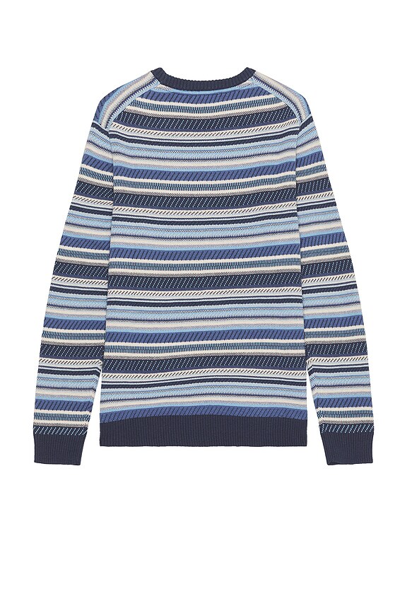 view 2 of 4 СВИТШОТ С КРУГЛЫМ ВЫРЕЗОМ ПОД ГОРЛО DOUBLE KNIT in Blue Stripe