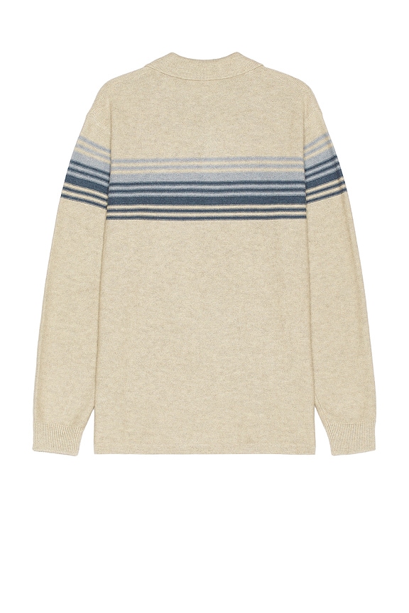 view 2 of 3 SUÉTER POLO ELLIAS CHEST STRIPE in Driftwood Blue Stripe