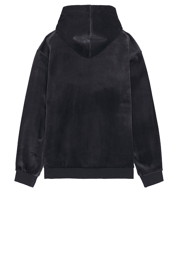 view 2 of 4 Velour Corduroy Snap Hoodie in India Ink