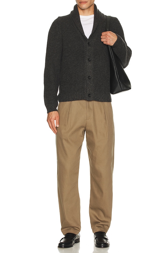 view 2 of 4 Marl Sweater Cardigan in Charcoal & Black