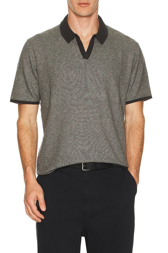 view 1 of 4 Liam Sweater Polo in Black Oyster & Pearl Grey