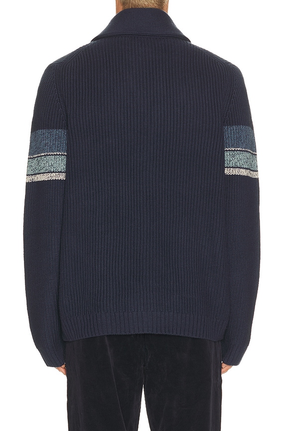 view 2 of 4 Varsity Shawl Cardigan in Navy