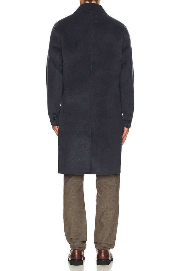 view 2 of 3 Wool Longline Coat in Navy Heather