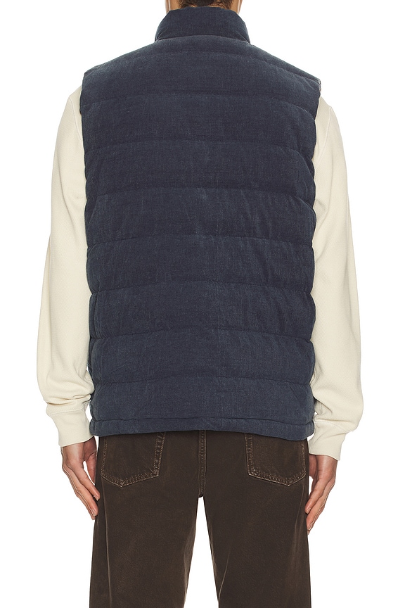 view 2 of 5 Cord Puffer Vest in Washed Indigo
