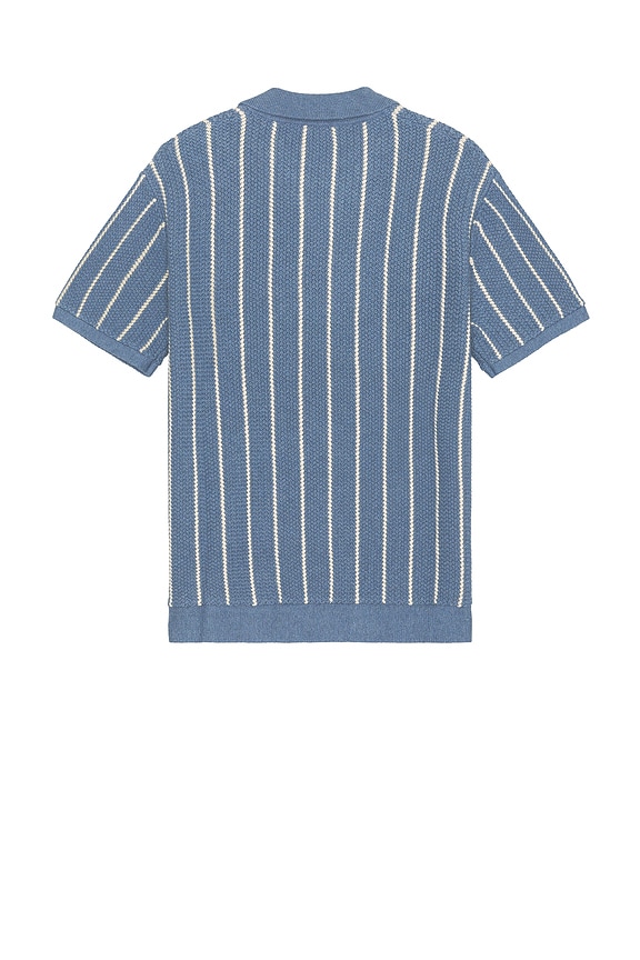 view 2 of 4 Conrad Sweater Polo in Azure Stripe