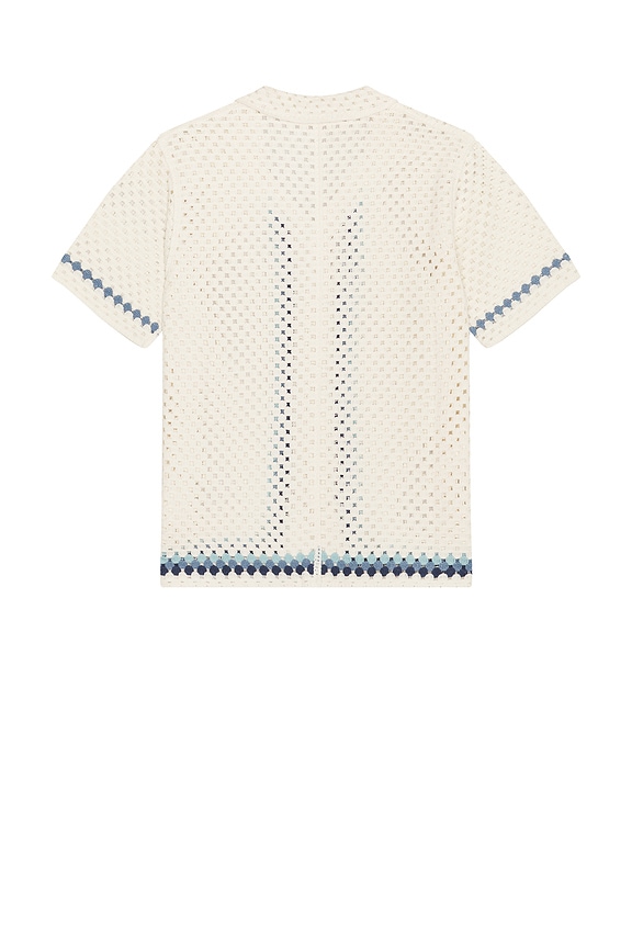 view 2 of 4 Archive Ace Crochet Resort Shirt in Natural Border