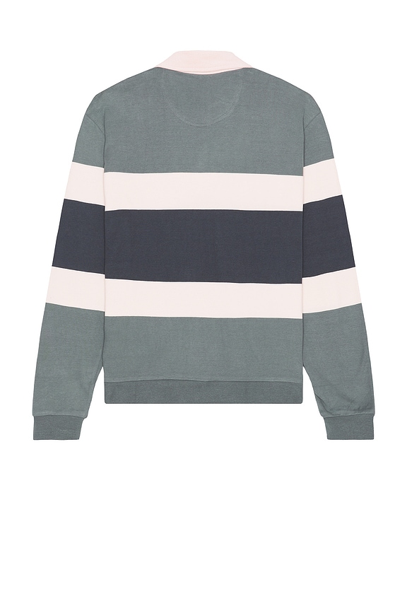 view 2 of 4 Sueded Rugby Polo in Stormy Weather Colorblock