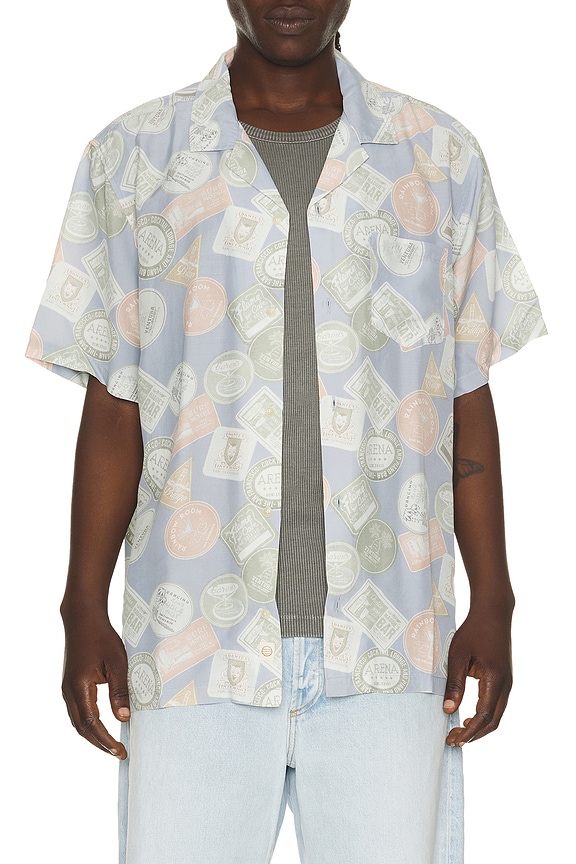 view 1 of 4 Cupro Resort Shirt in Blue Coaster Print