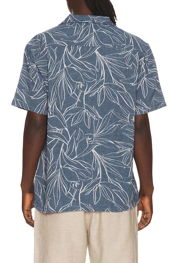 view 2 of 4 CAMISA DE RESORT JACQUARD LINEN in Blue Floral