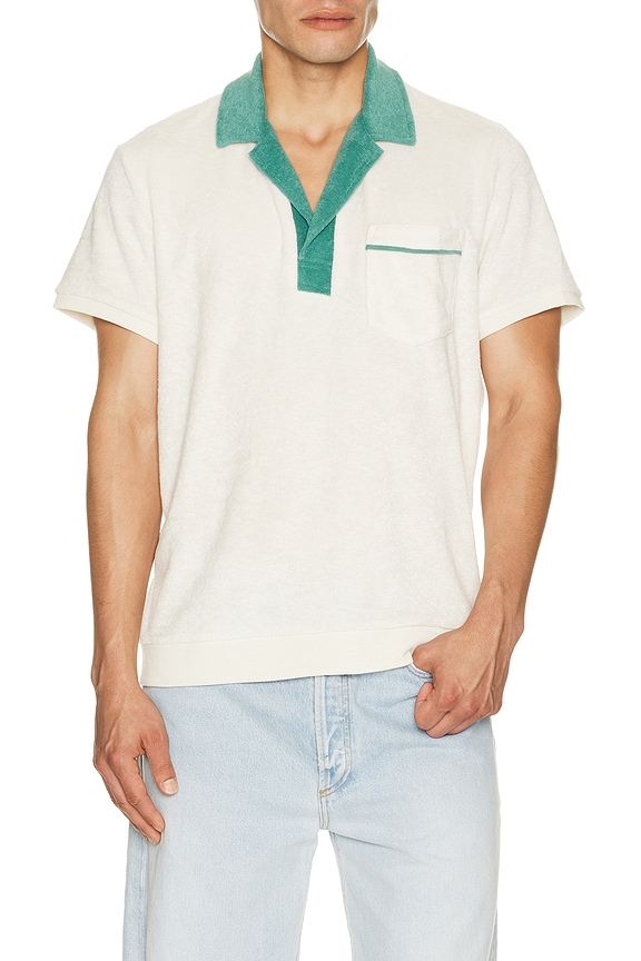 view 1 of 4 CHEMISE EMILIO in White & Green