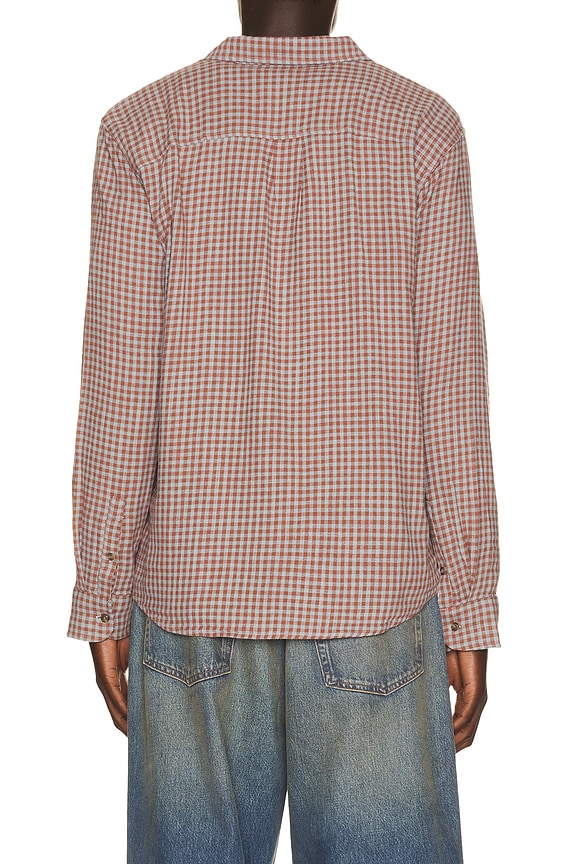 view 2 of 5 CAMISA CLASSIC  in Burgundy & Blue Gingham