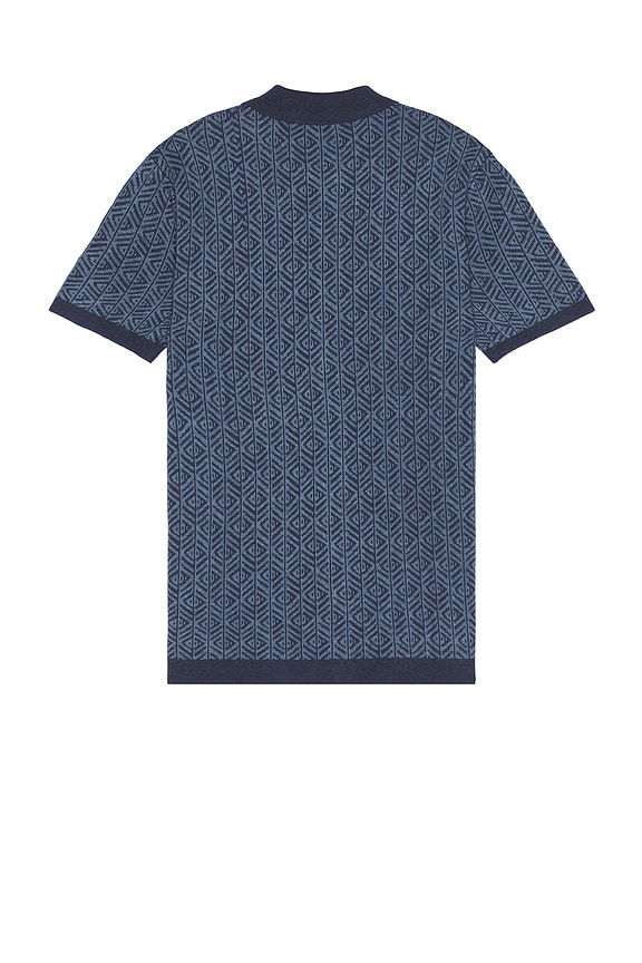 view 2 of 4 СВИТЕР in Blue geo jacquard