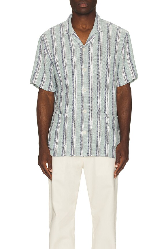 view 3 of 3 シャツ in Blue Stripe