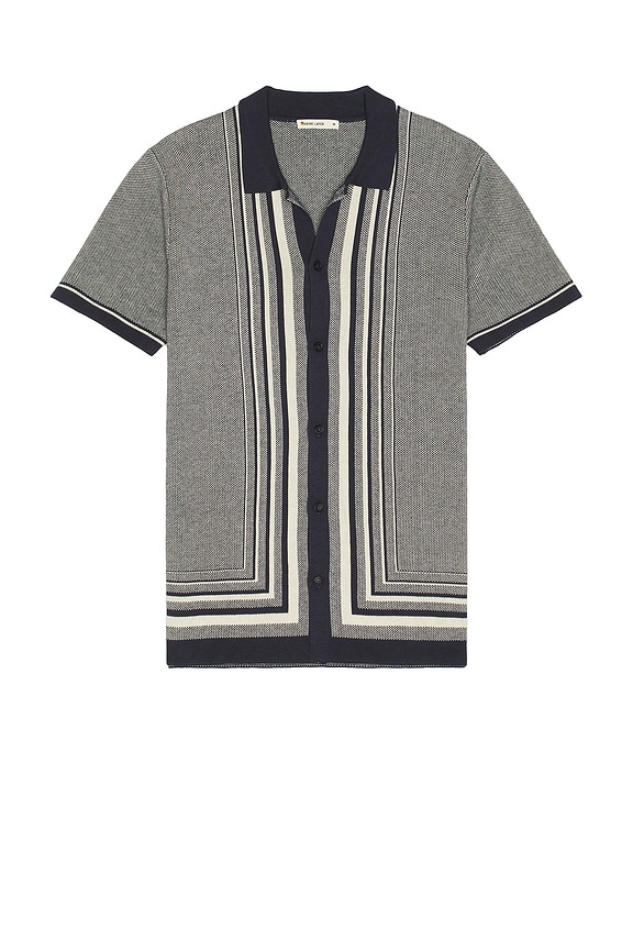 view 1 of 3 Ethan Sweater Button Down Shirt in India Ink & Oatmeal