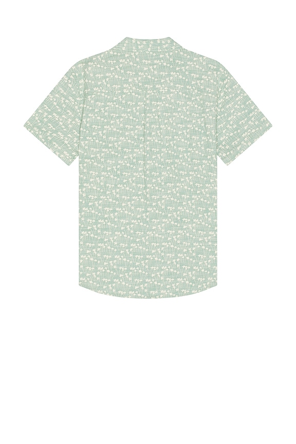view 2 of 3 Classic Stretch Selvage Shirt in Green Palm Print