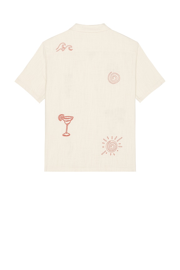 view 2 of 5 Embroidered Resort Shirt in Natural