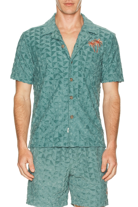 view 4 of 5 Towel Terry Resort Shirt in North Atlantic