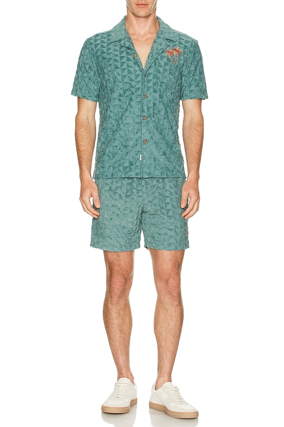 view 5 of 5 Towel Terry Resort Shirt in North Atlantic