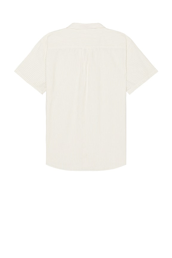 view 2 of 5 Better Than Linen Shirt in Tan & White Stripe