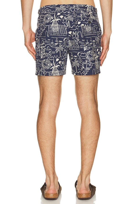 view 2 of 5 MAILLOT DE BAIN NA in Navy & White Island Motif