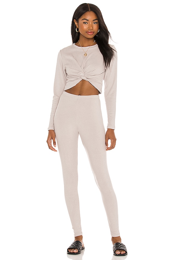 view 1 of 3 Twist Top & Legging Set in Grey