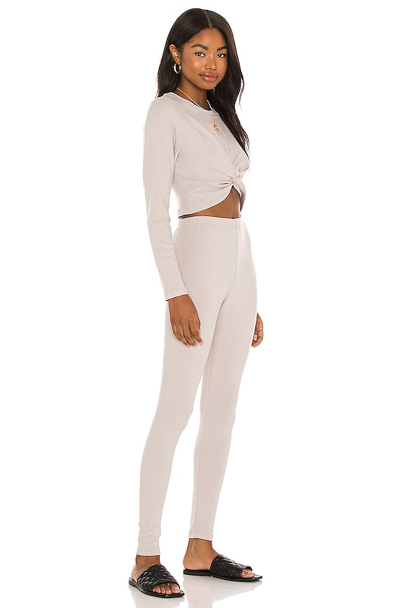 view 2 of 3 Twist Top & Legging Set in Grey