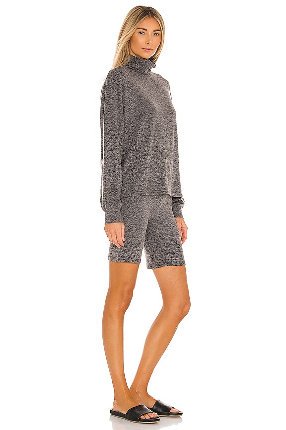 view 2 of 4 Sweater Knit Turtleneck & Bike Short Set in Coal