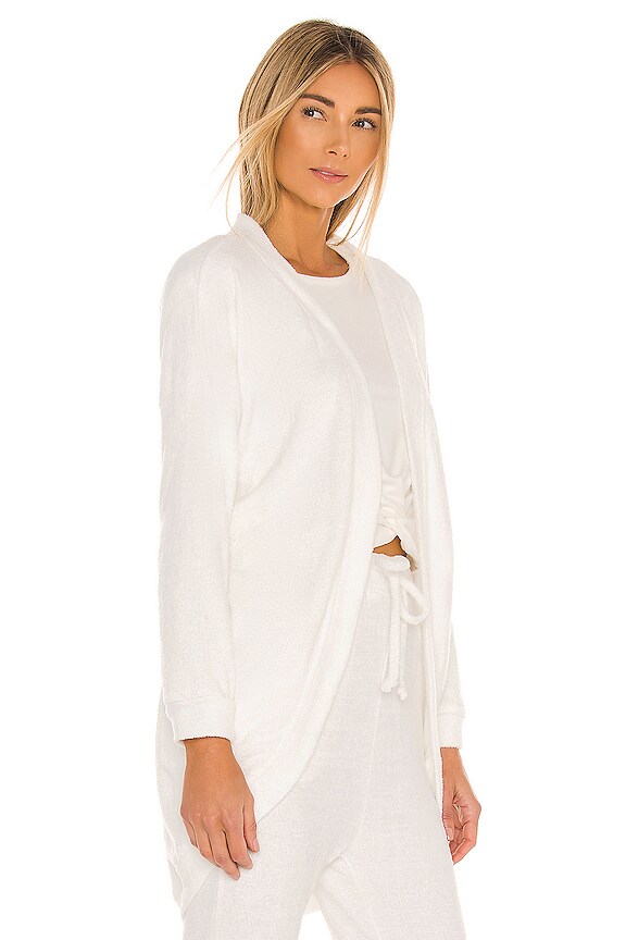 view 2 of 4 Feather Knit Cardigan in White