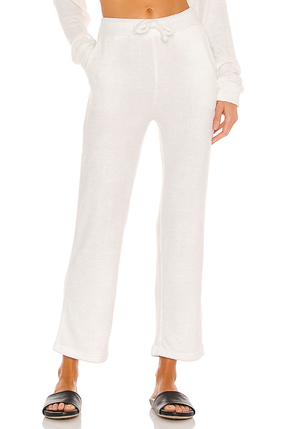 view 1 of 4 Feather Knit Straight Pant in White
