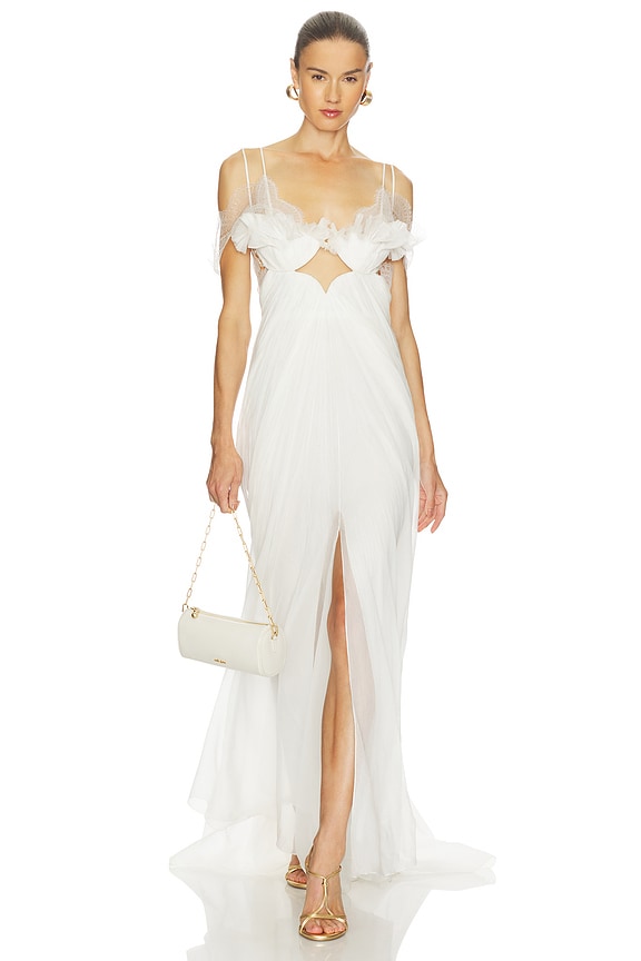 view 1 of 4 Yvette Bridal Dress in Pearl White