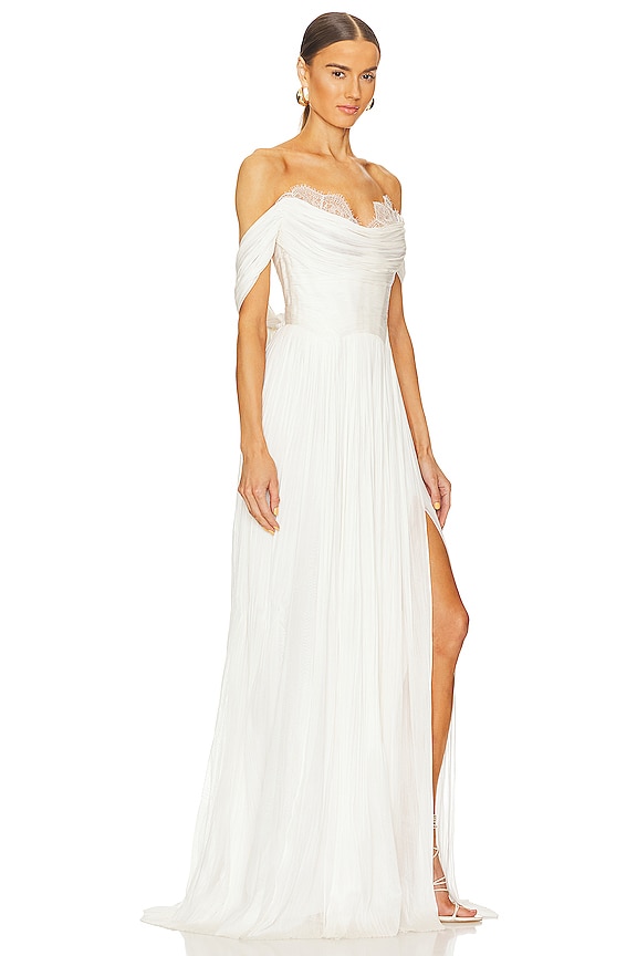 view 2 of 3 VESTIDO LARGO SHARON in Pearl White