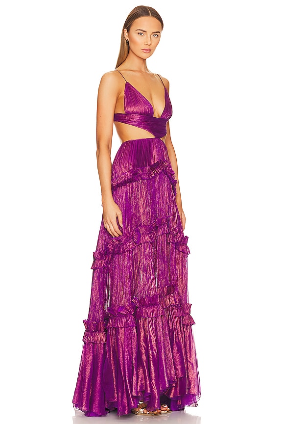 view 2 of 3 VESTIDO LARGO ELAINE in Flame