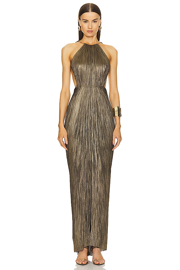 view 2 of 5 VESTIDO LARGO CLARISE in Obsidian