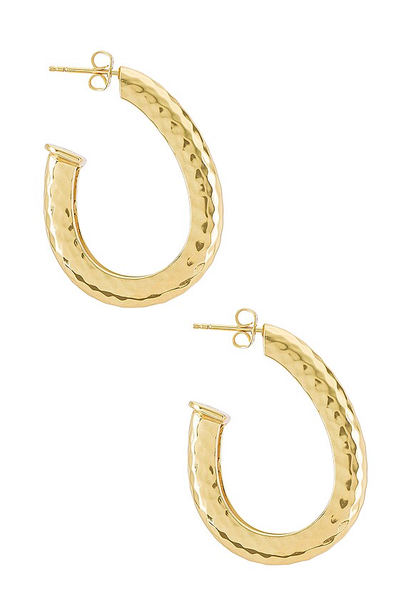 view 2 of 2 Kitty Hoops in Gold