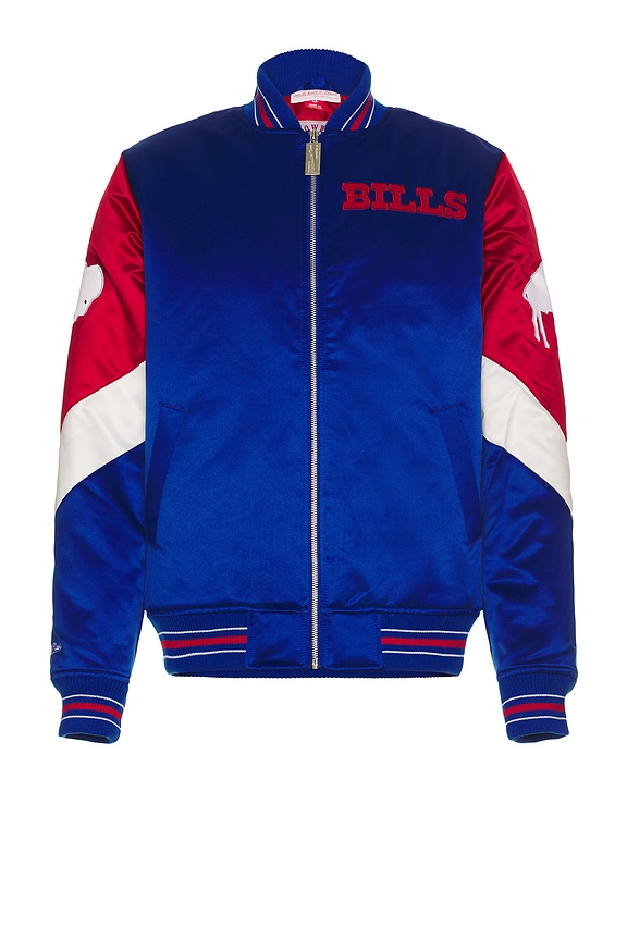 view 2 of 6 NFL Bills Throw It Back Heavyweight Satin Jacket in Royal