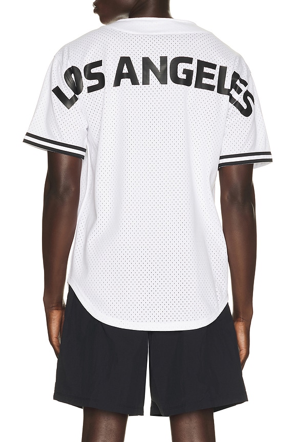 view 2 of 5 NBA Los Angeles Lakers Monochrome Mesh Shirt in White