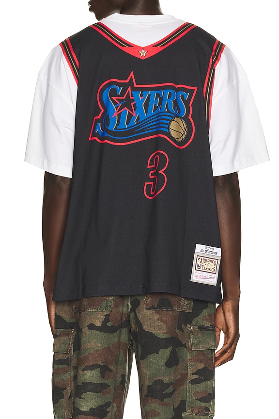 view 2 of 5 NBA Allen Iverson Best in Class Short Sleeve Jersey in Black
