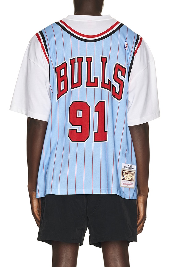 view 2 of 5 NBA Dennis Rodman Best in Class Short Sleeve Jersey in Light Blue