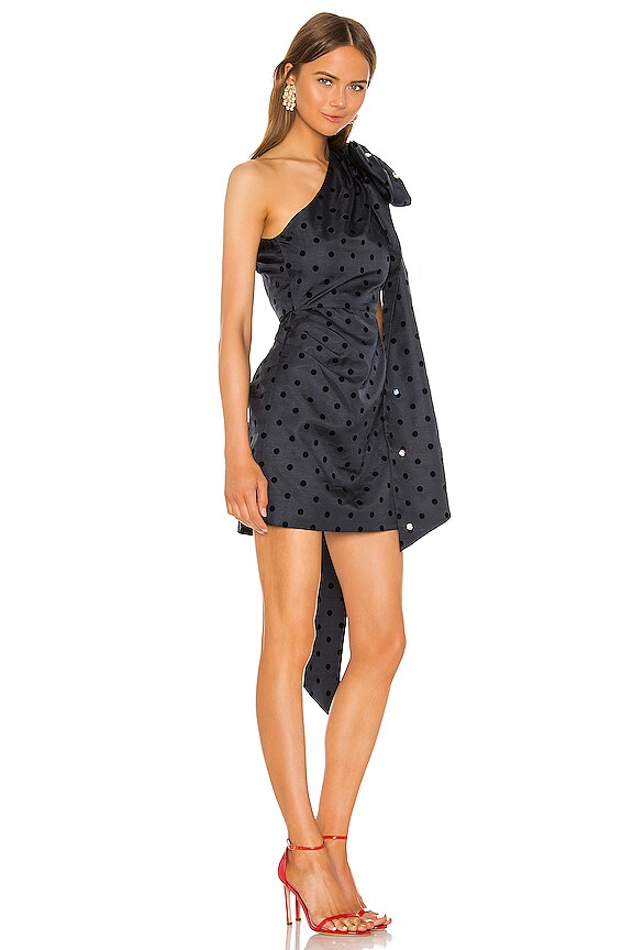 view 2 of 4 ROBE COURTE in Dark Blue With Black Polka Dot