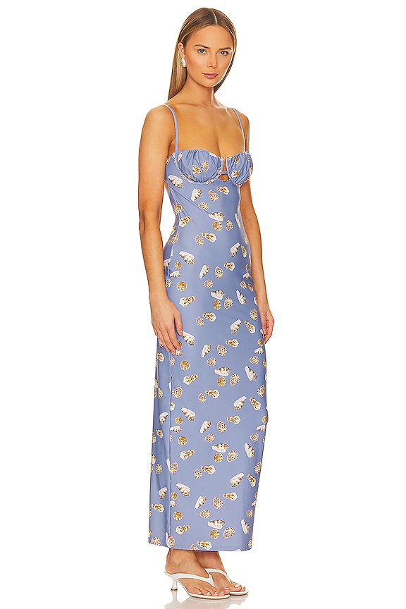 view 2 of 3 Petal Long Slip Dress in Shell