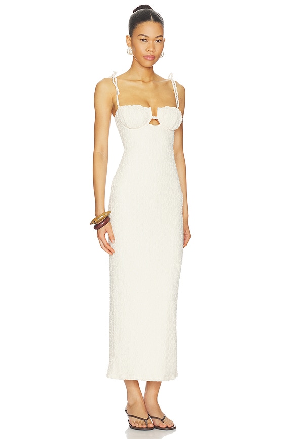 view 2 of 4 ROBE CARACO LONGUE X ELSA HOSK PETAL in Amalia Texture