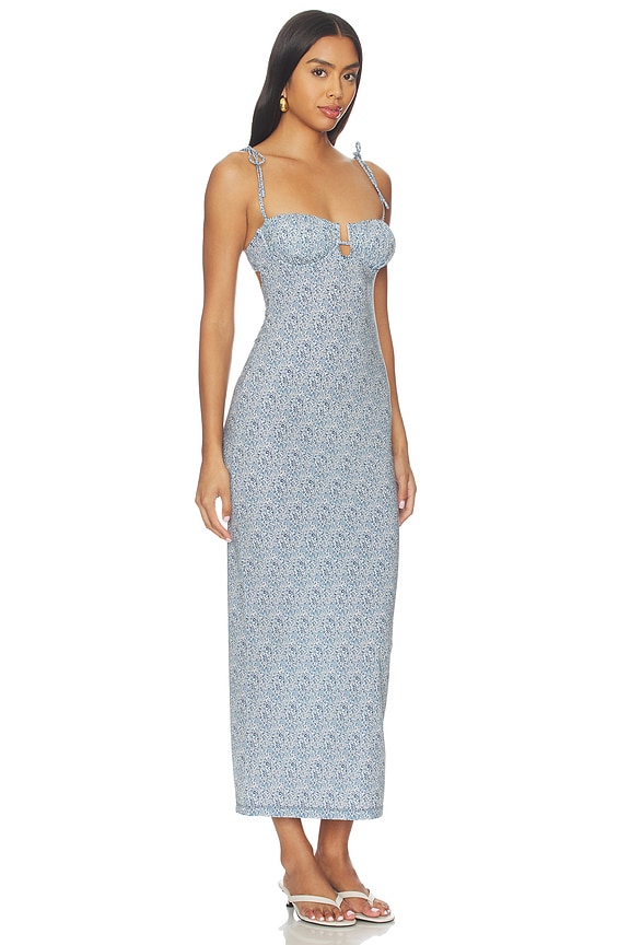 view 2 of 4 ROBE CARACO PETAL in Blue Petite Fleur