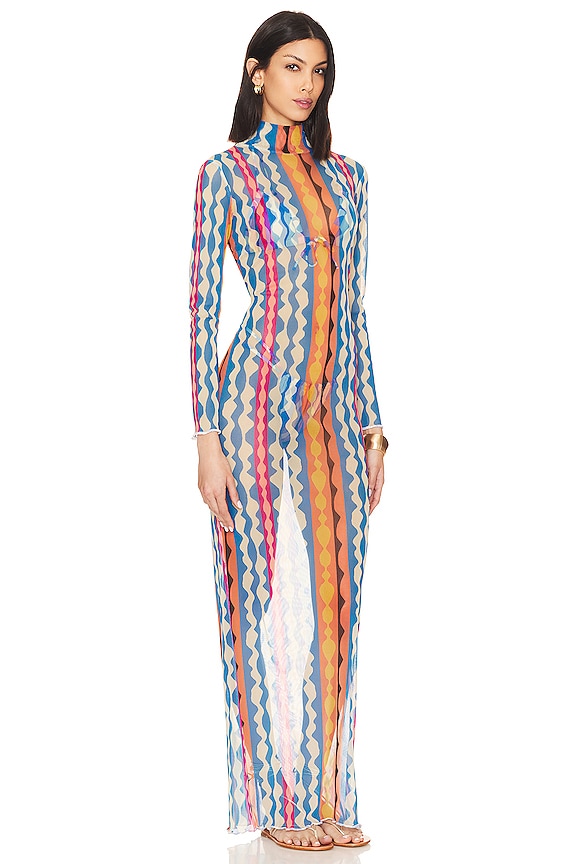 view 2 of 3 SOLIDAD 맥시 터틀넥 드레스 in Abstract