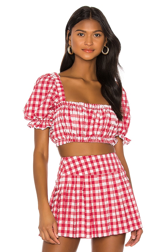 view 2 of 6 TOP BIKINI MARCELA in Red Gingham