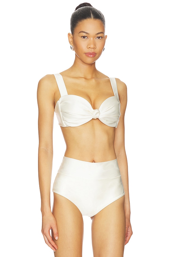 view 2 of 4 X Elsa Hosk Hayden Bikini Top in Cream Silkie