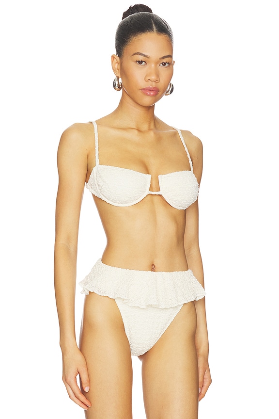 view 2 of 4 x Elsa Hosk Simonette Bikini Top in Amalia Texture