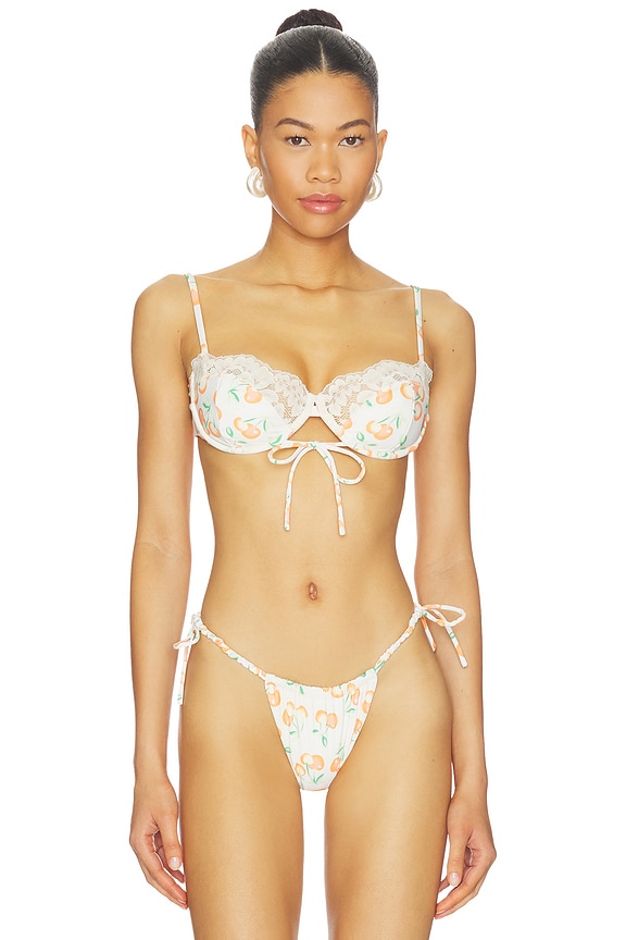 view 1 of 4 HAUT DE MAILLOT DE BAIN X ELSA HOSK LENA in Cherry Sherbet